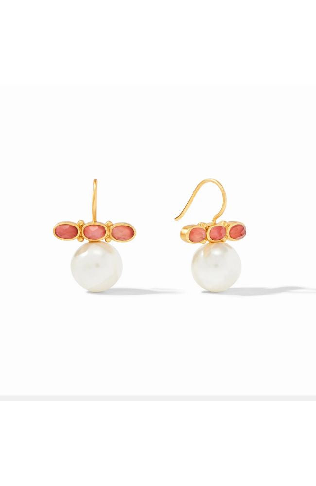 Mykonos Pearl Iridescent Coral Earring