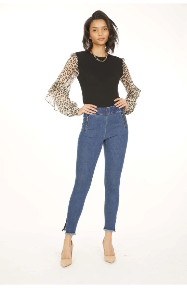 Joni Leopard Top