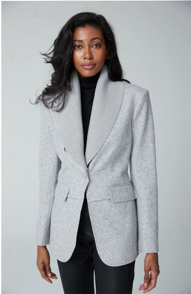 Jacket Removable Knit Collar