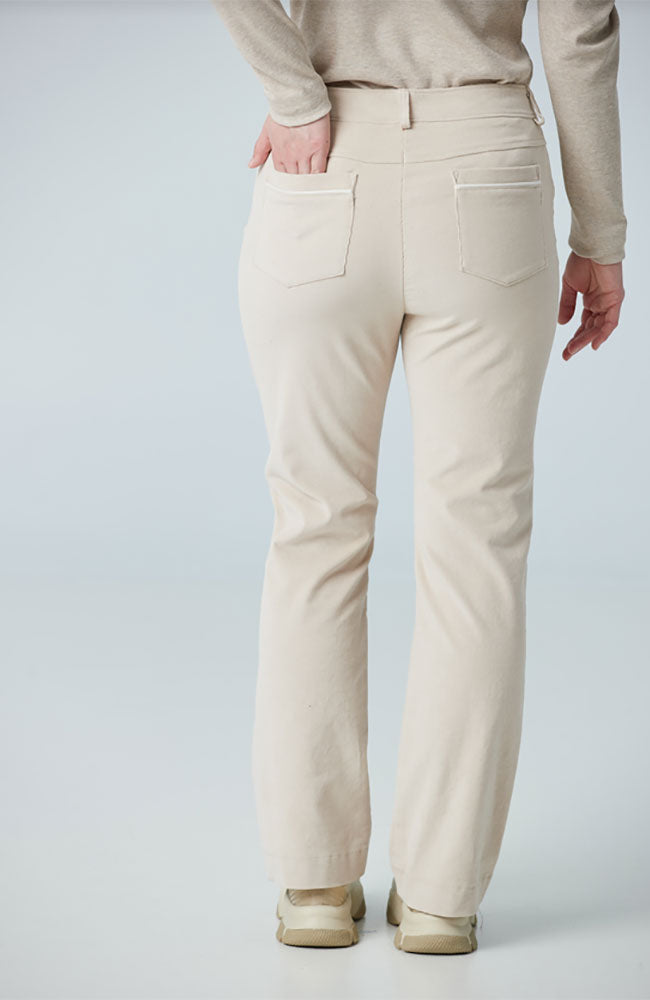 Crop Pant with Faux Leather Insert