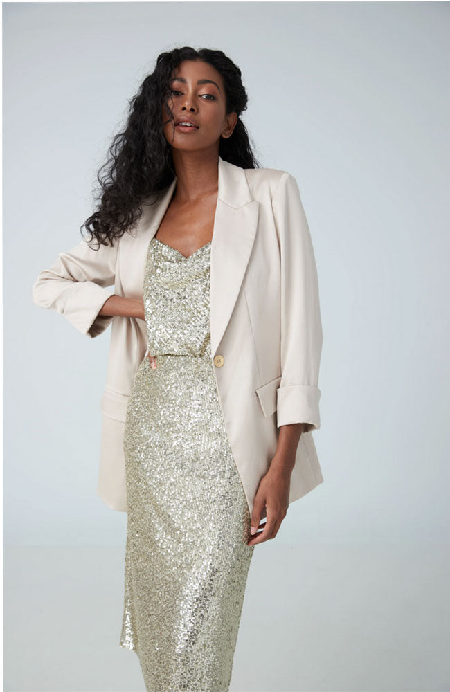 Satin Single Button Jacket