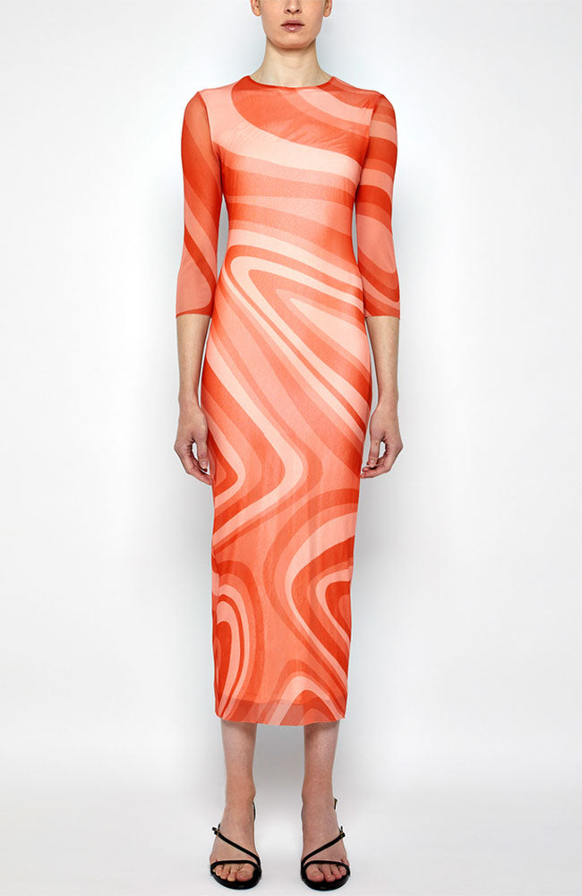 3/4 Sleeve Long Dress Tramonto