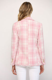 Fray Detail Tweed Blazer