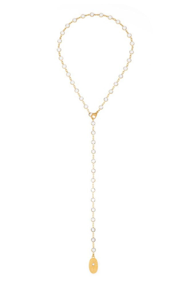 25" Euro Crystal Channel Set Necklace