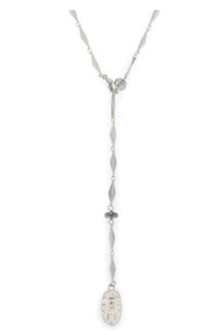 25" Diamont Chain Lariat Azur Mix
