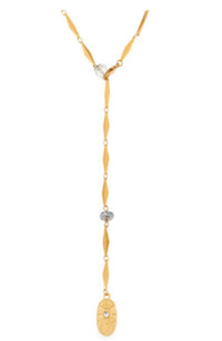 25" Diamont Chain Lariat Azur Mix