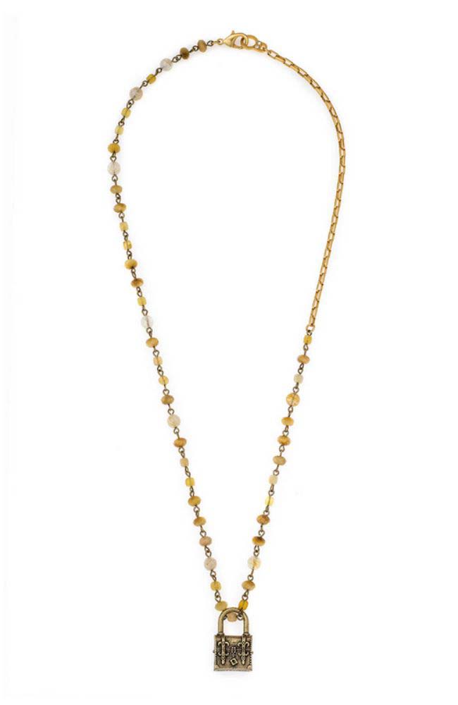 25" Butterscotch Linkage LockPendant