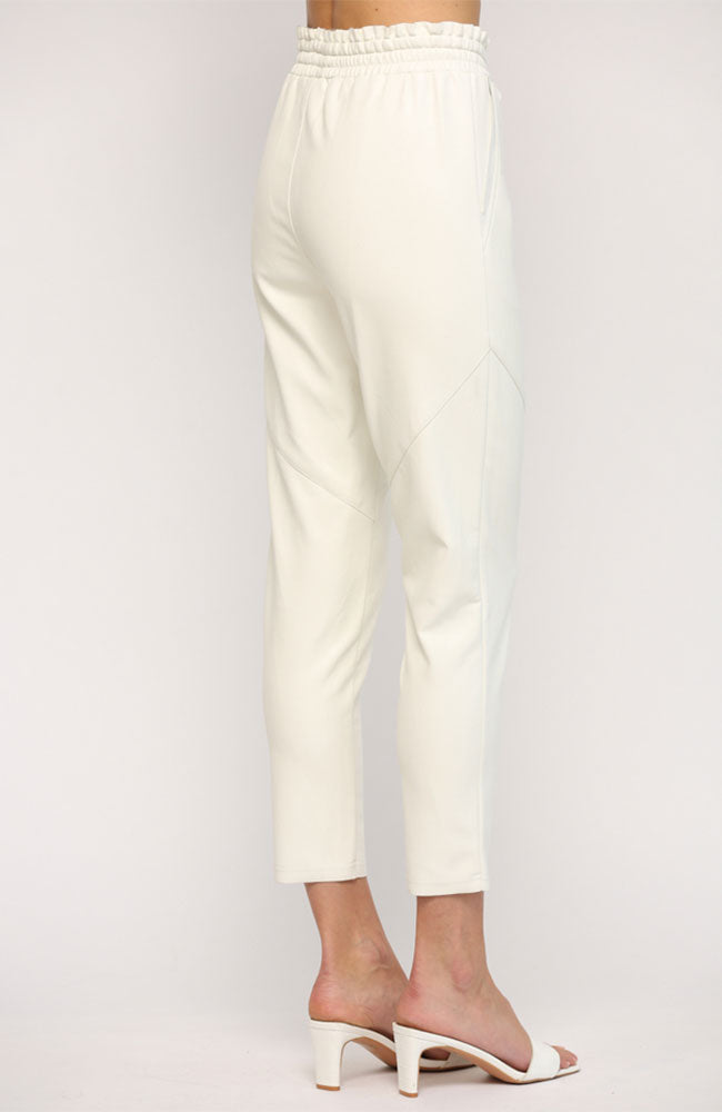 Faux Leather Drawstring Pant