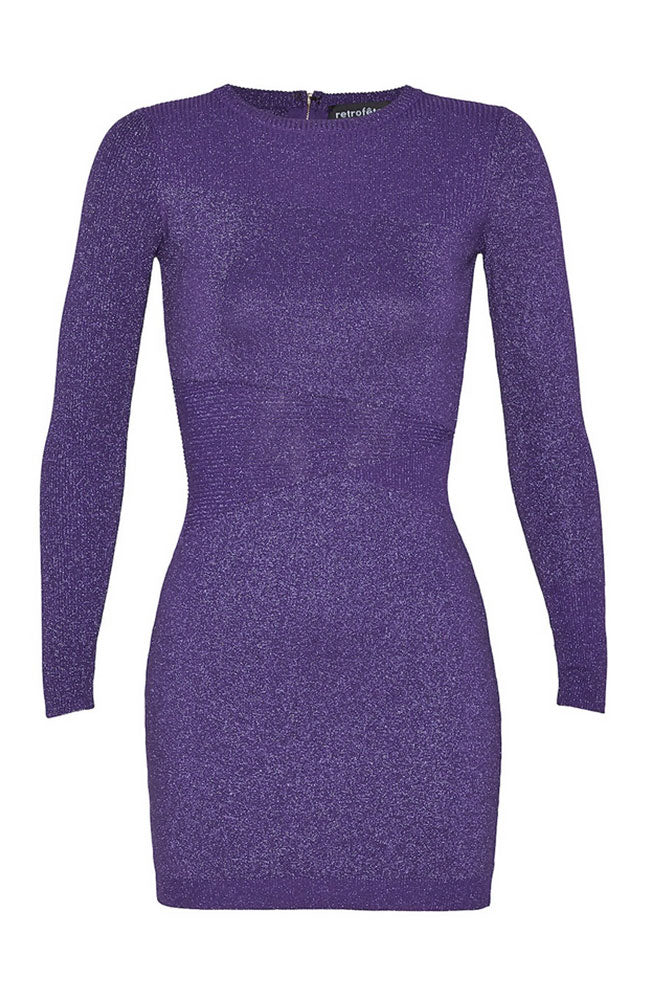 Sonja Dress in Metallic Purple