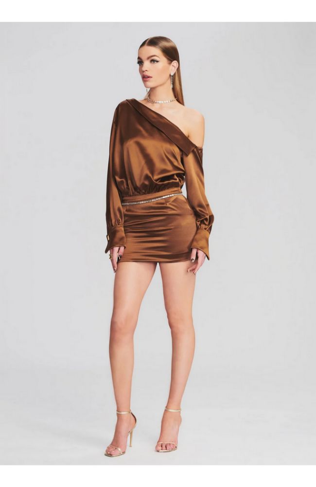 Elio Dress in Cognac