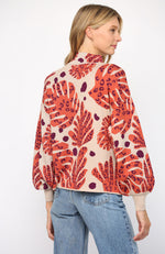 Mock Neck Balloon Sleeve Top
