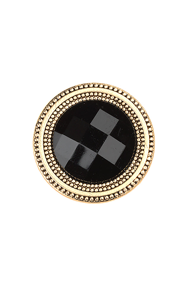 Gold & Black Scarf Pin