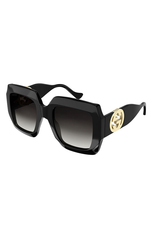 Gucci Sunglasses Black Exaggerated Square