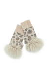 Animal Print Fingerless Gloves with Crystals