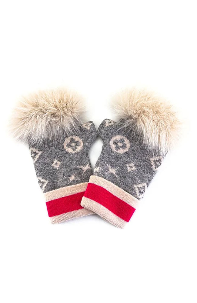 Knit Fingerless Glove Monogram Pattern