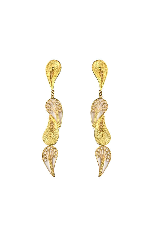Filigree Earring 24k Gold Plated Bronze