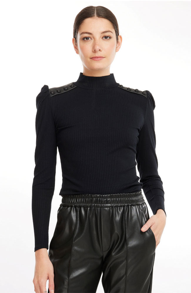 Rocky Vegan Leather Combo Top