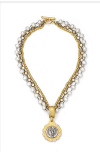 17" Triple Strand Freshwater Pearl Necklace