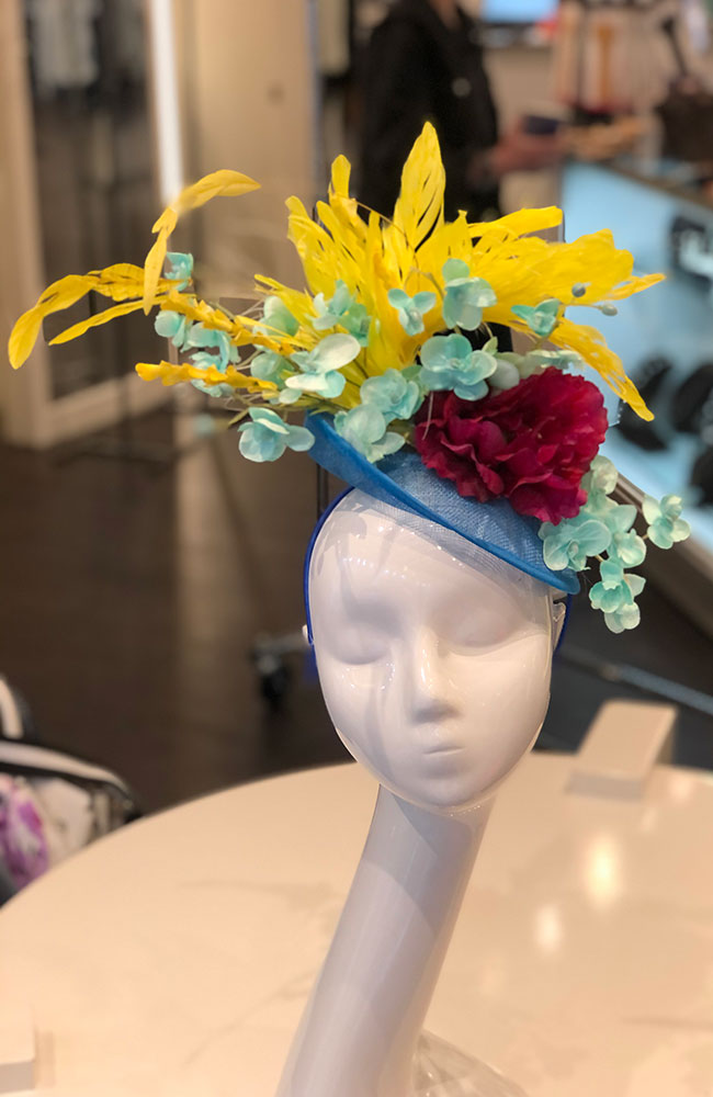 Fascinator with Yellow Feathers