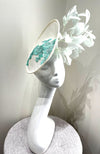 Fascinator Yellow with Pink Flower
