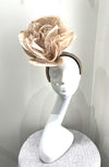 Fascinator Yellow with Pink Flower