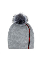 Knit Sparkles Beanie with Fox Pom