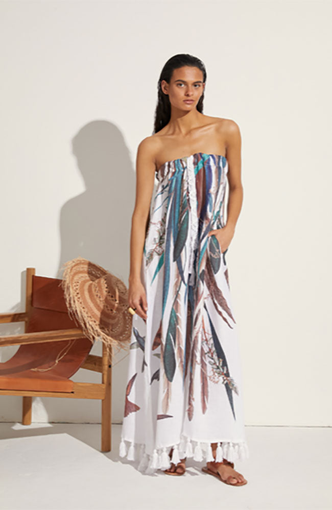 Iruya Tasseled Strapless Dress