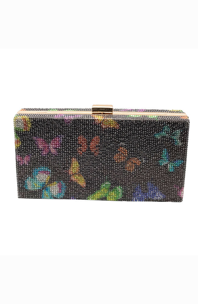 Hard Case Purse Butterfly Black
