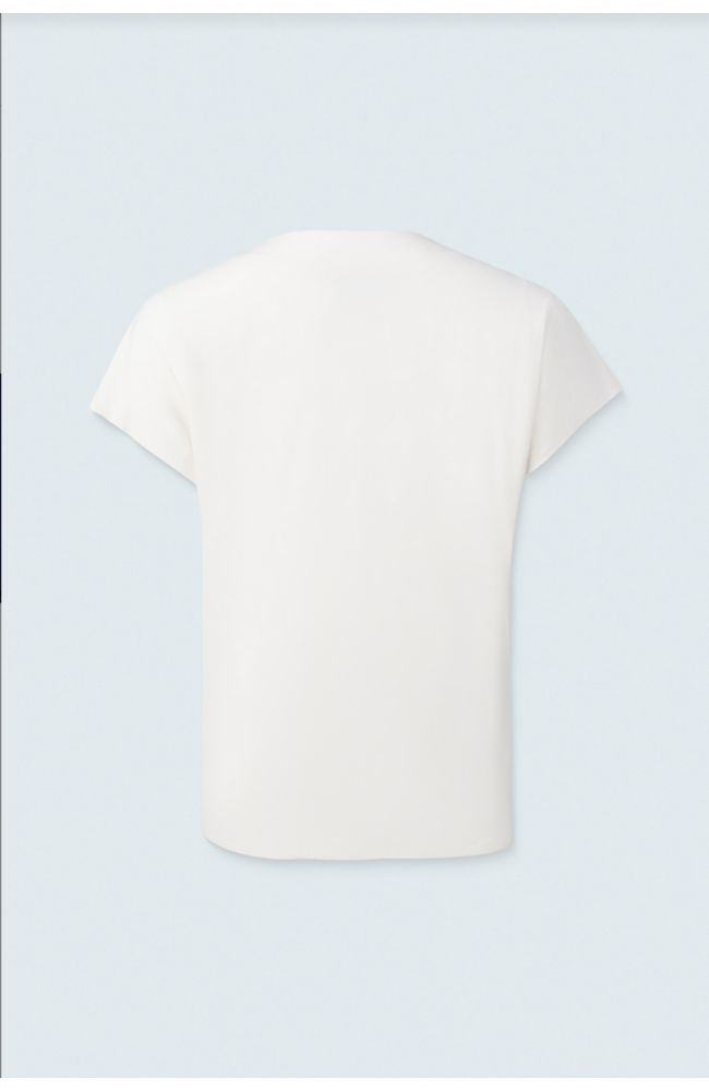 Matte Jersey V Neck Top in Ivory