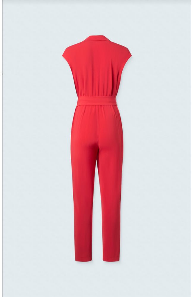 Matte Jersey Jumpsuit in Red