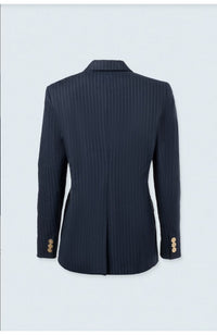 Boyfriend Jacket in Navy Stripe