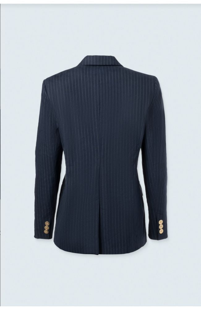 Boyfriend Jacket in Navy Stripe