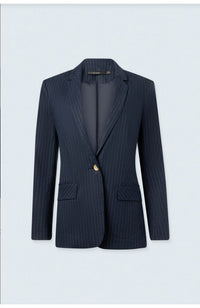 Boyfriend Jacket in Navy Stripe