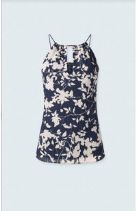 Flower Print Cami in Navy