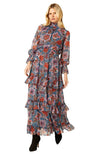 Bethany Dress Cerulean Flora