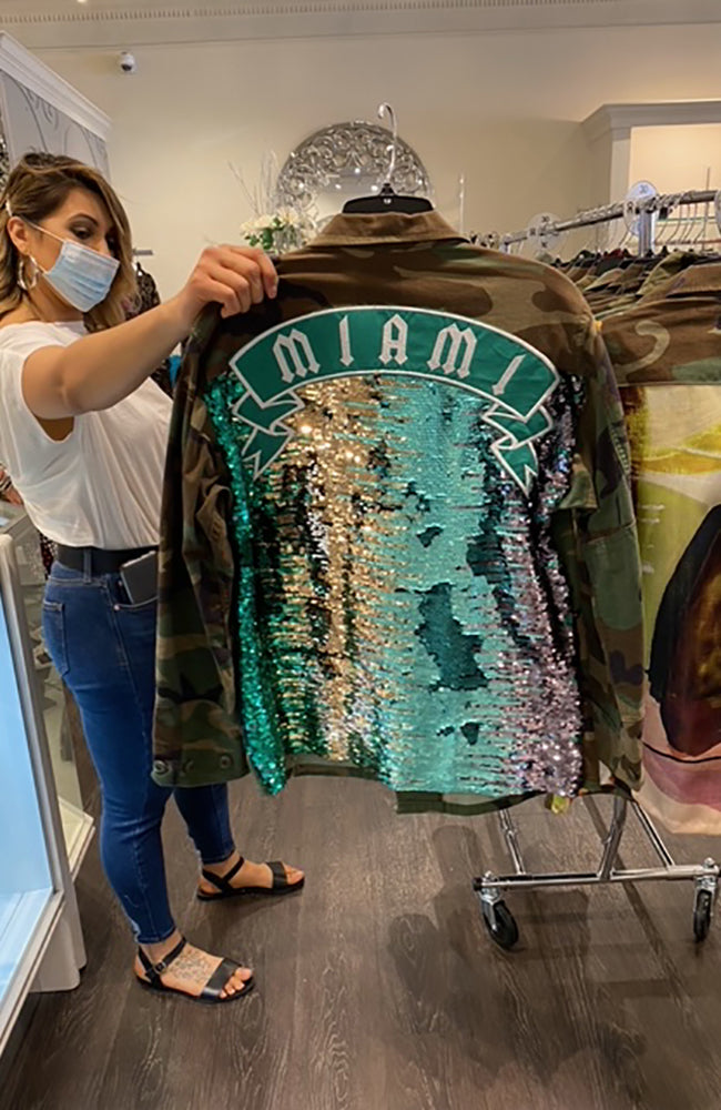 Camo Applique Jacket Miami