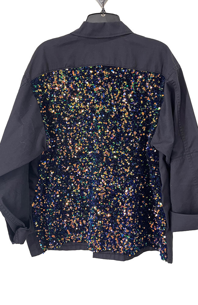 Moody on Solid Navy Jacket FL
