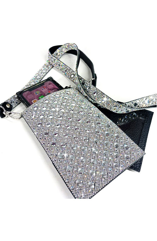 Royal Ice Cell Purse White Diamond Silver