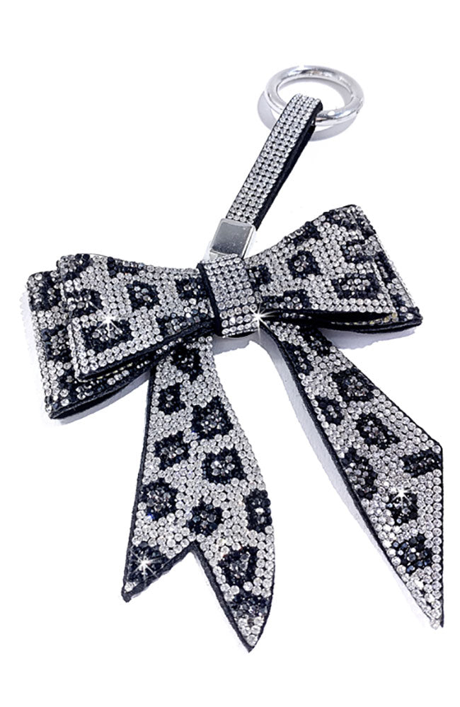BB Bow Purse Charm Snow Leopard