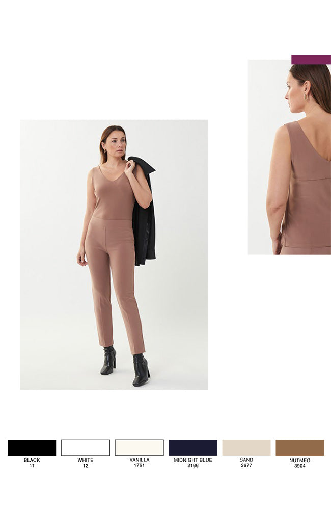 Sleeveless Deep V Neck Top
