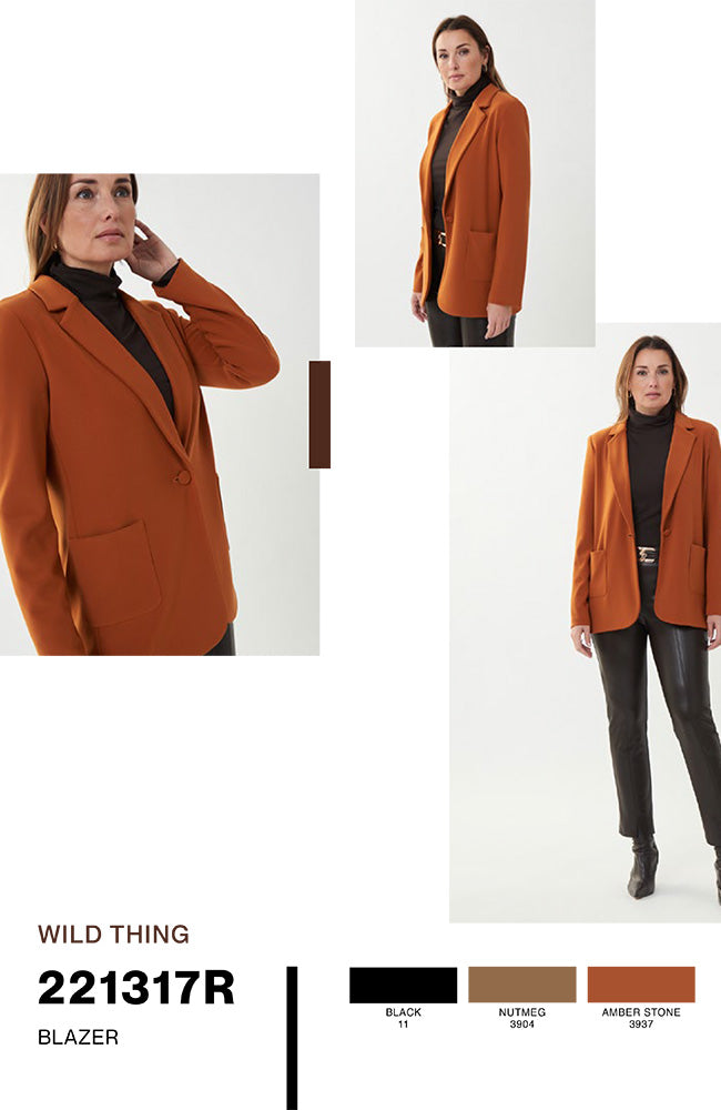 One Button Straight Blazer