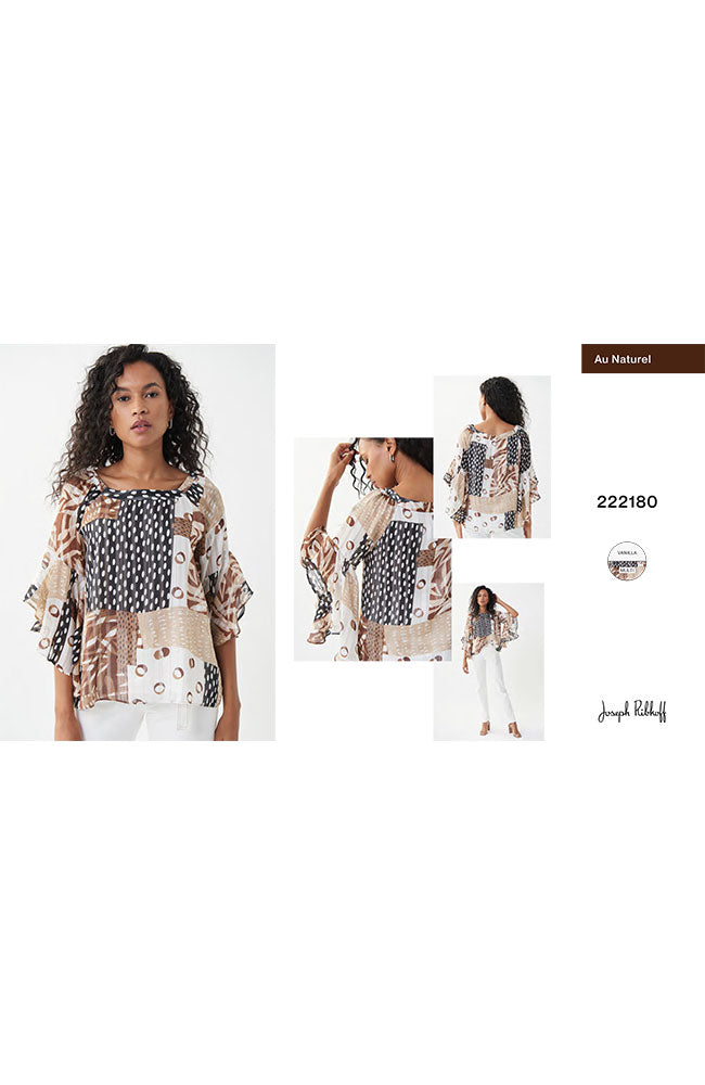 Square Neck Ruffle Sleeve Top