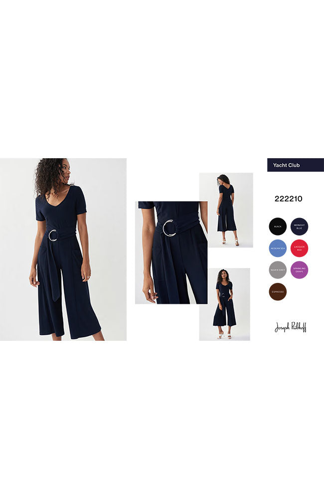 Circle Belt Crop Jumpsuit