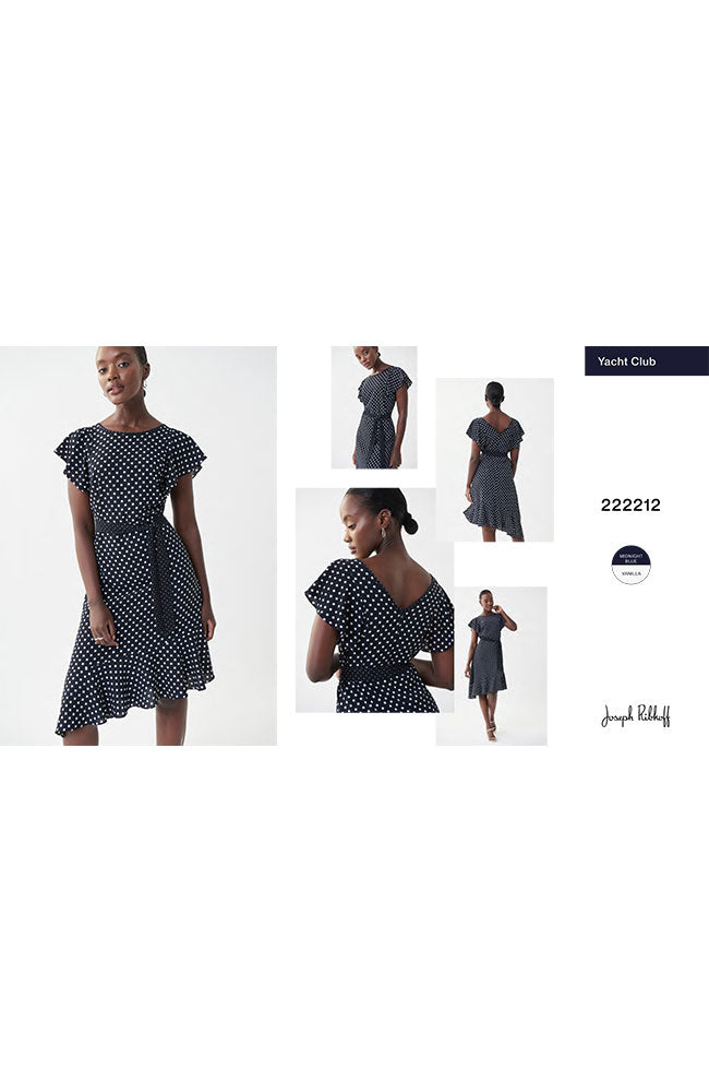 Dot Flutter Sleeve Dress