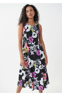 Floral Panel Fit & Flare Dress