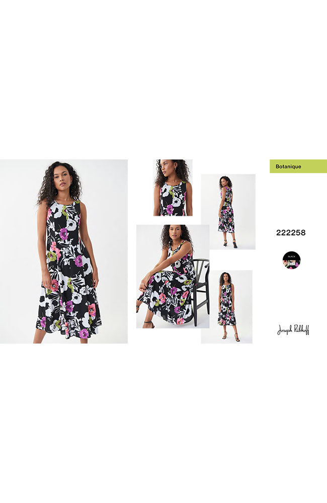 Floral Panel Fit & Flare Dress