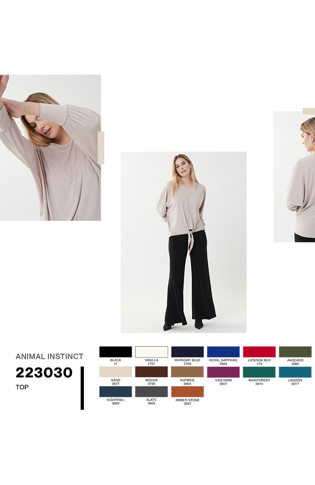 Tie Front Cocoon Top