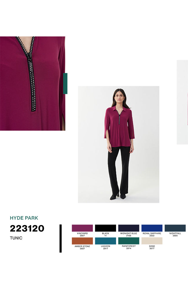 Fit & Flare Zip Neck Tunic