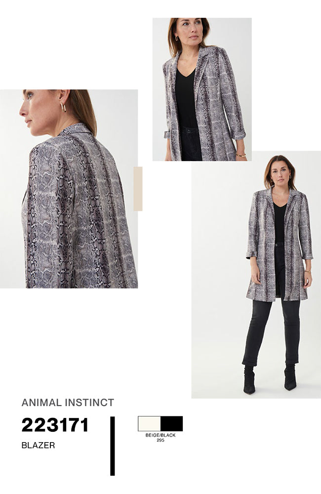 Snake Print Aline Blazer