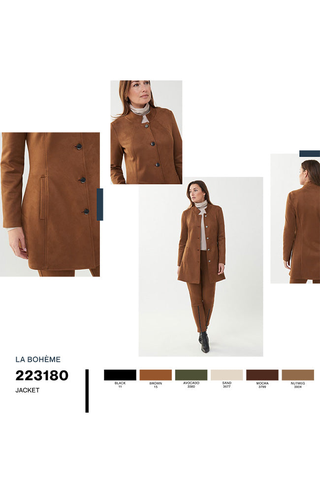 Suede A Line Scuba Jacket